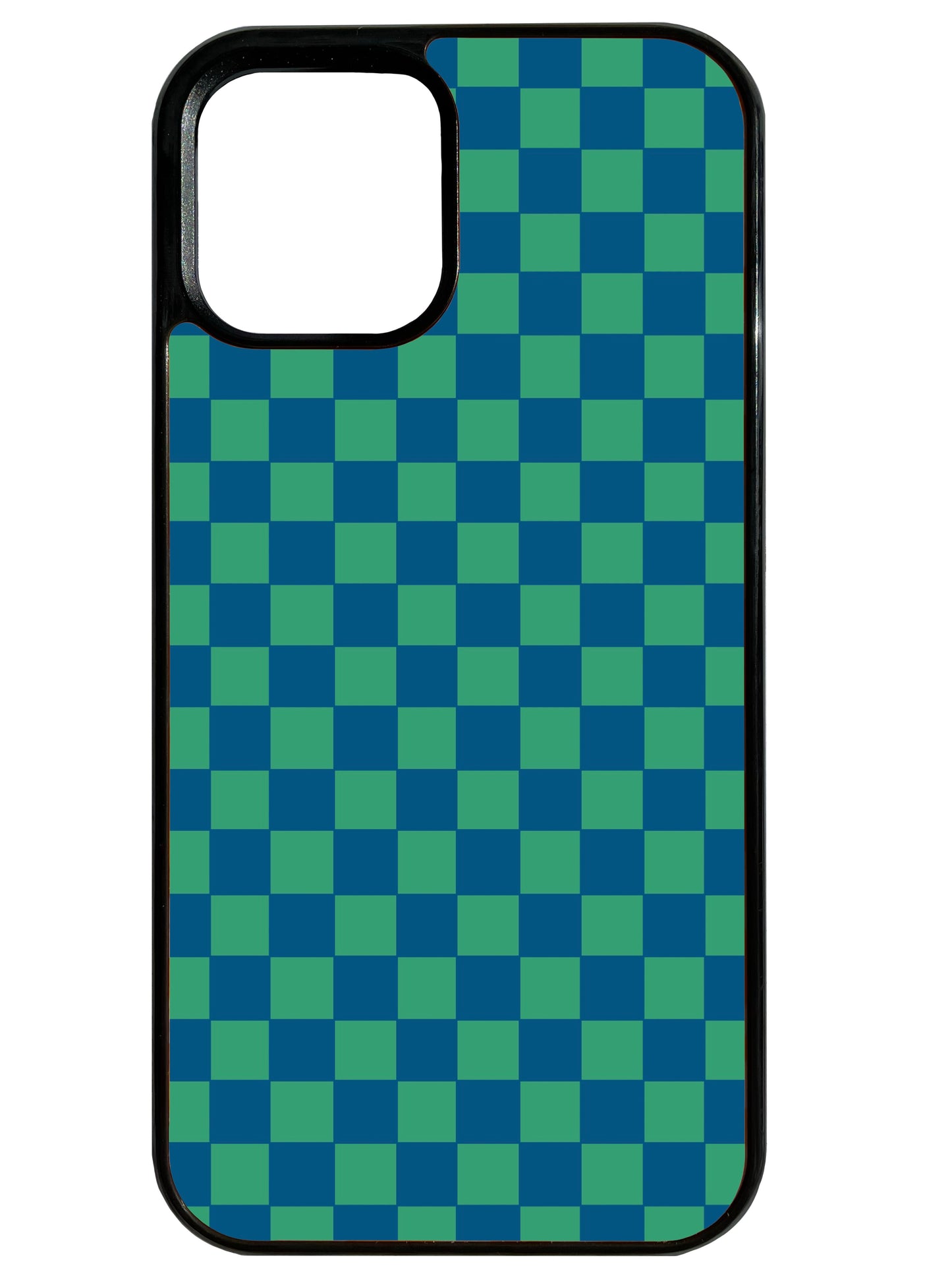 Chequer in Blue and Green Phone Case