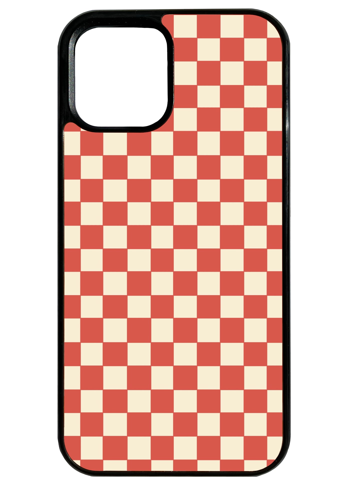 Chequer in Red and Cream Phone Case
