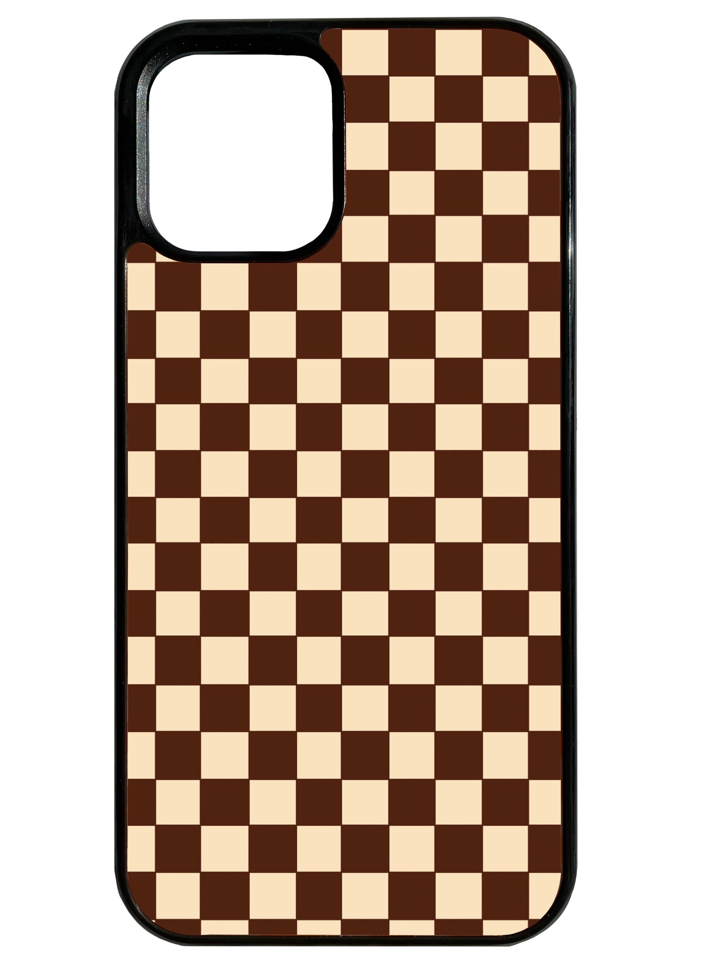 Chequer in Brown and Cream Phone Case
