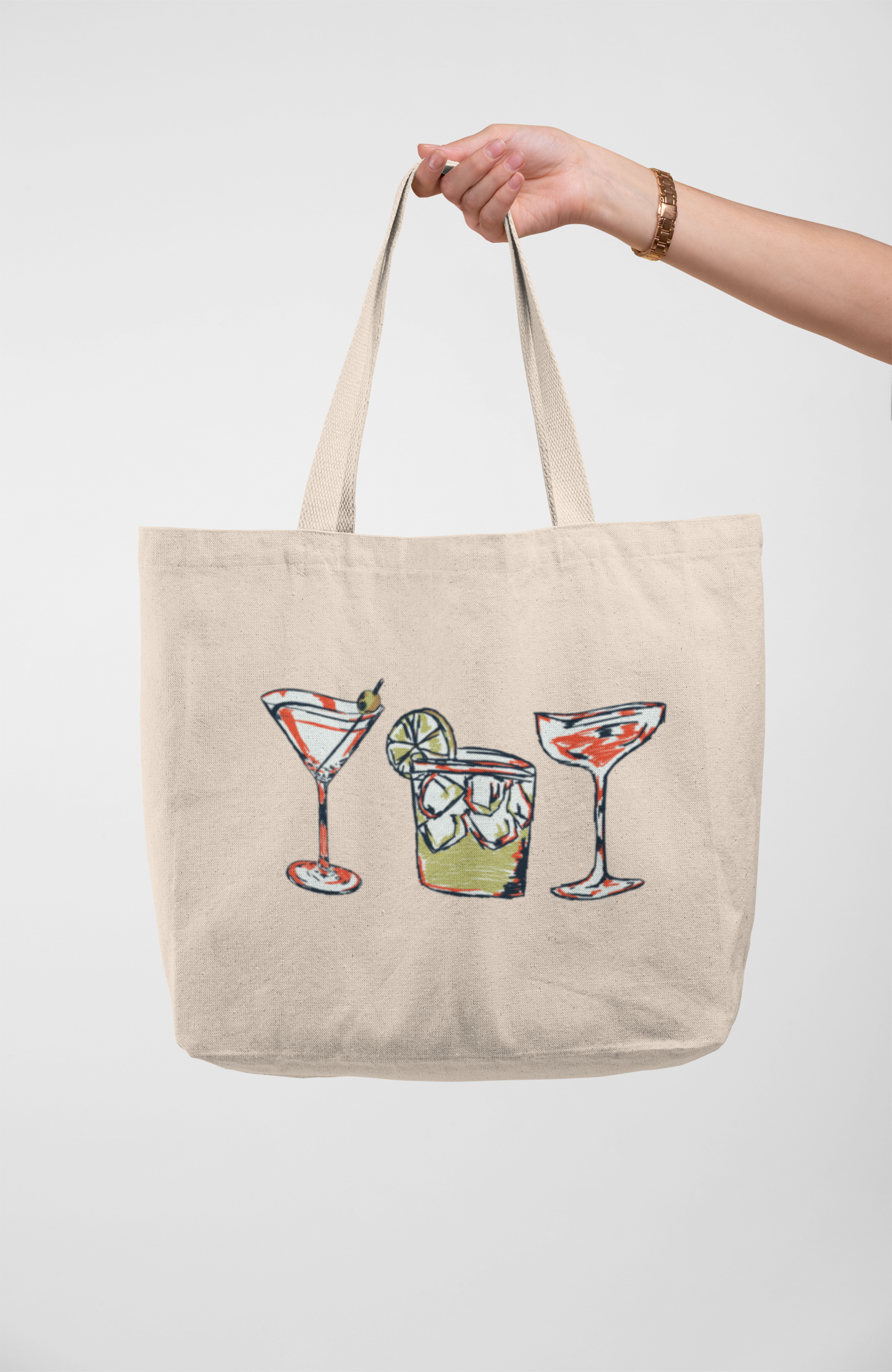 Cocktails O’Clock? Large Tote