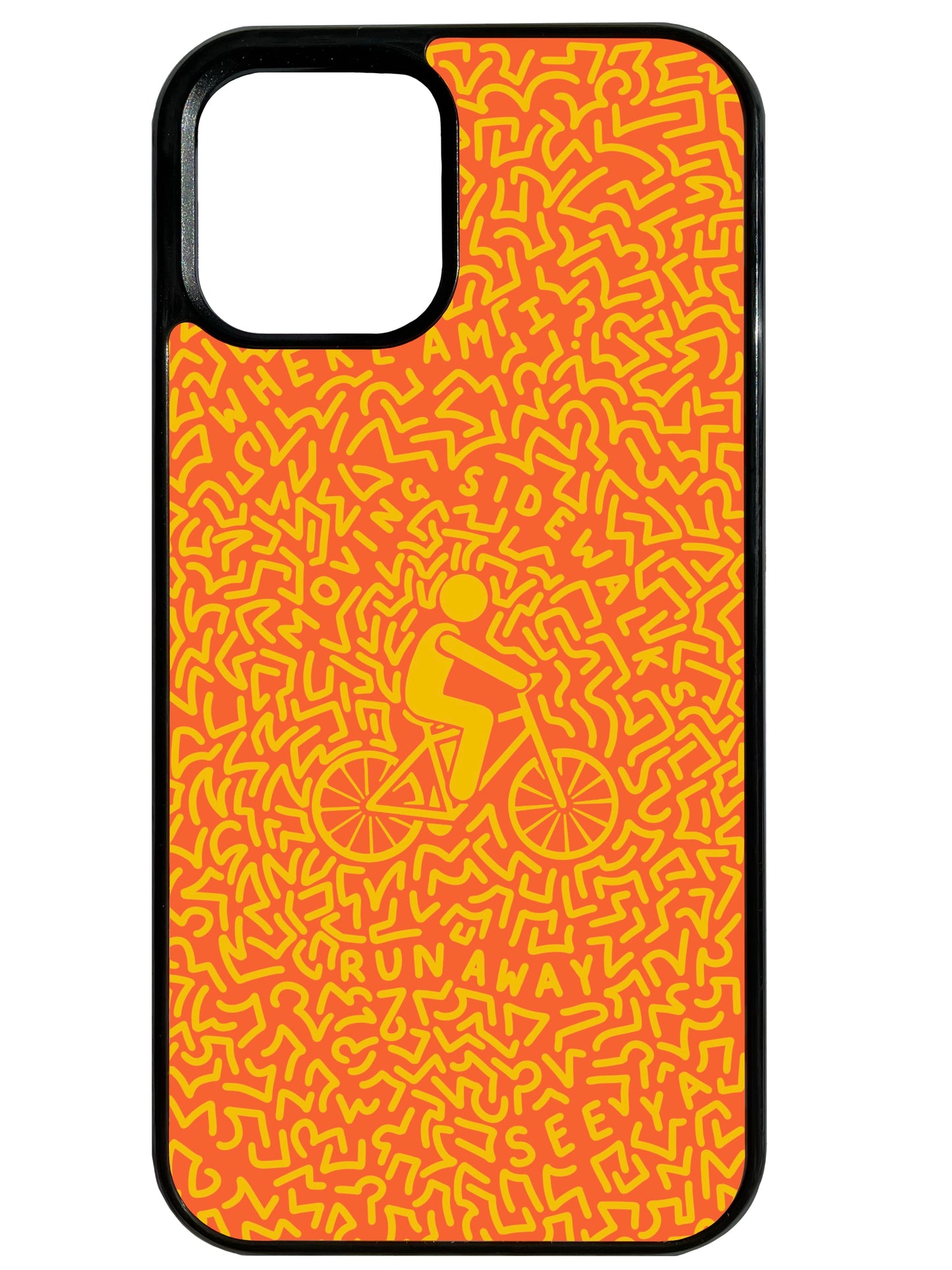 Bicycle Man in Orange Phone Case