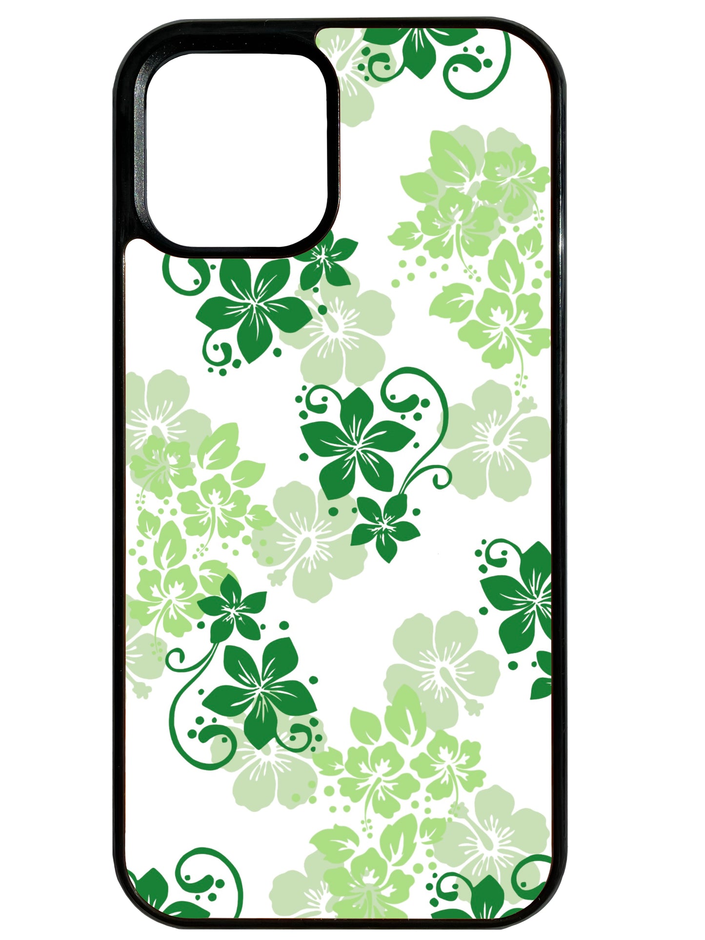 Hibiscus in White and Green Phone Case