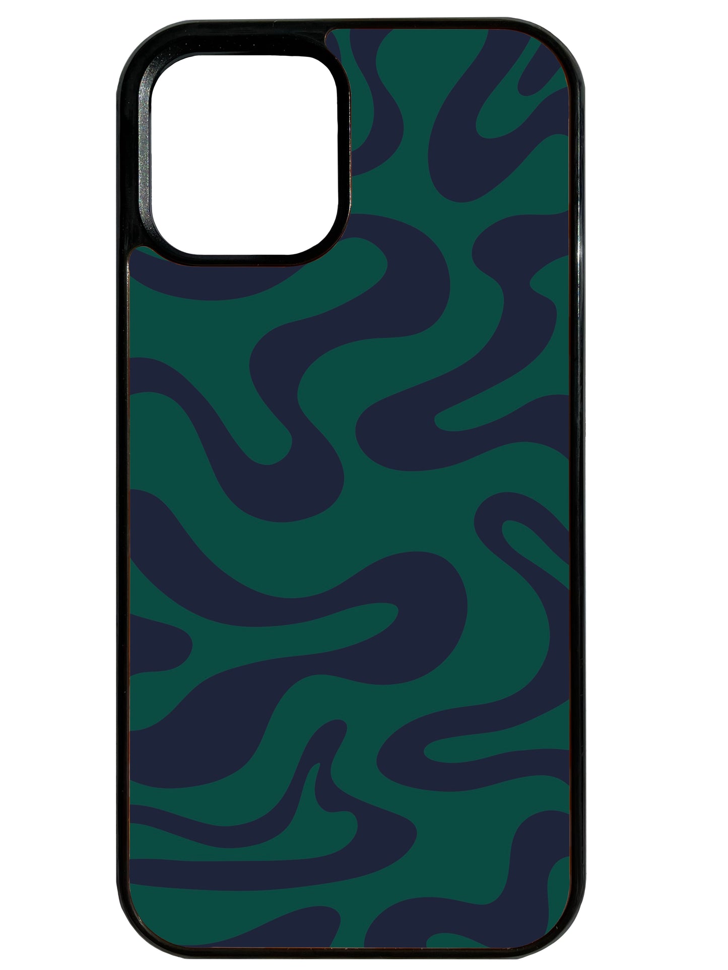 Liquid Swirl in Dark Green and Navy Phone Case