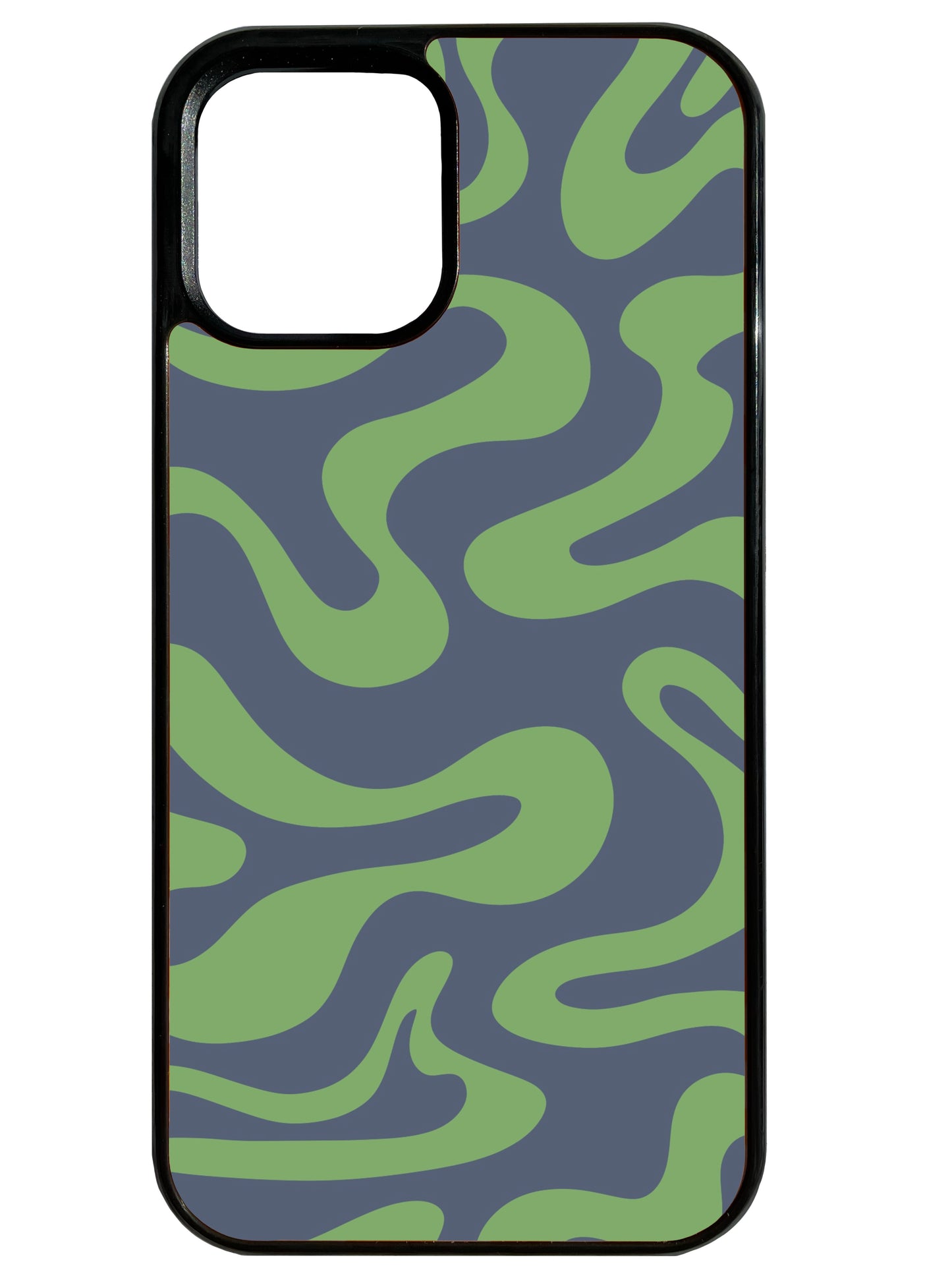 Liquid Swirl in Green and Grey Phone Case