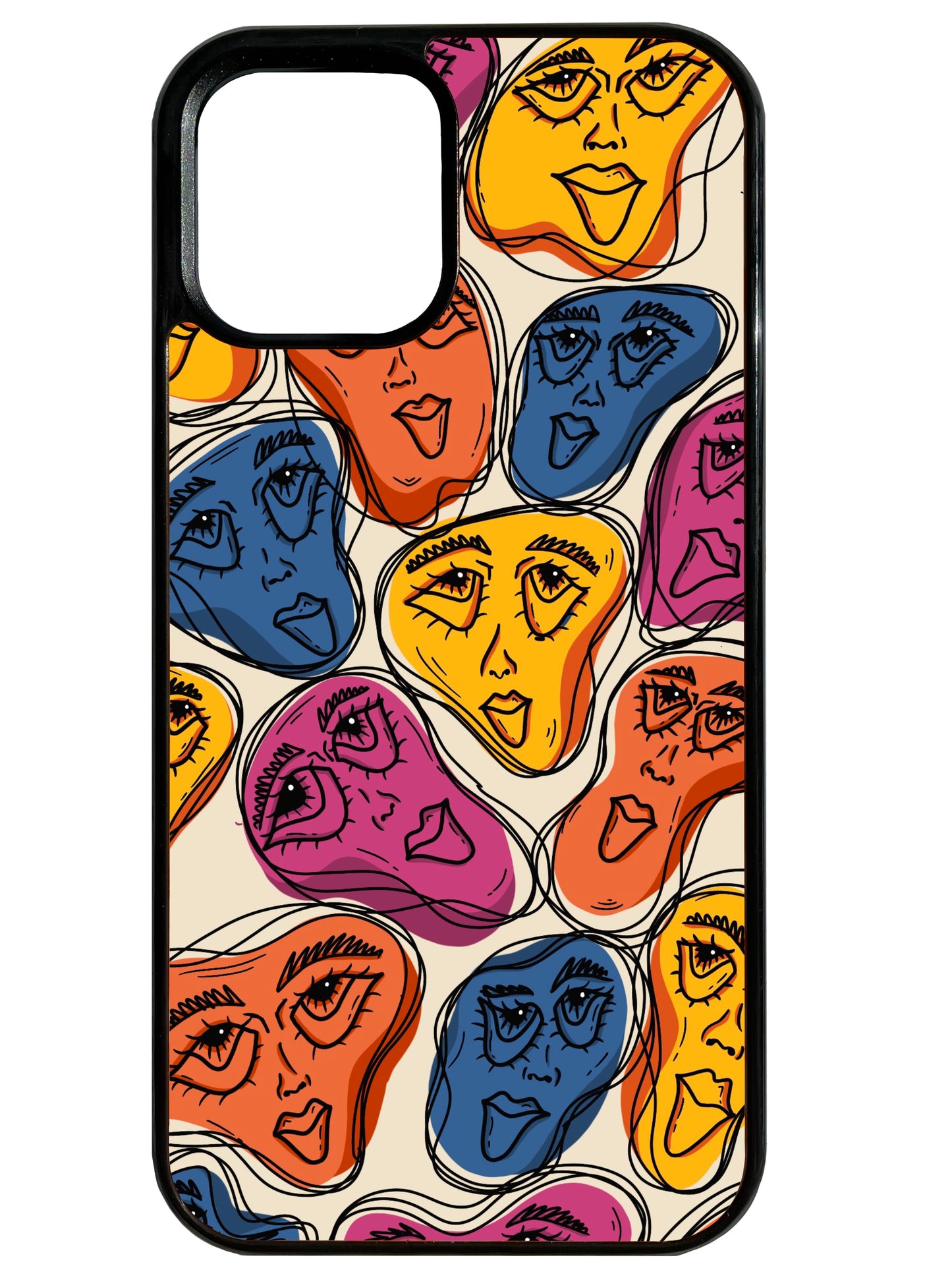 Funky Faces in Purple Phone Case