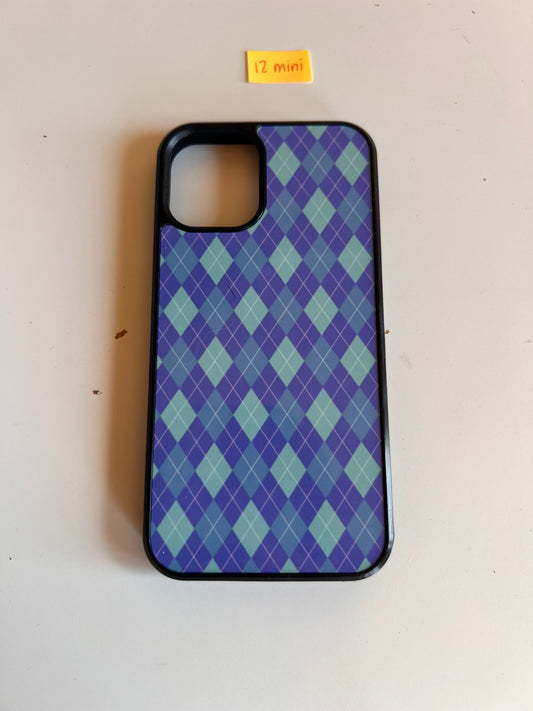 iPhone 12 Mini Argyle in Blue