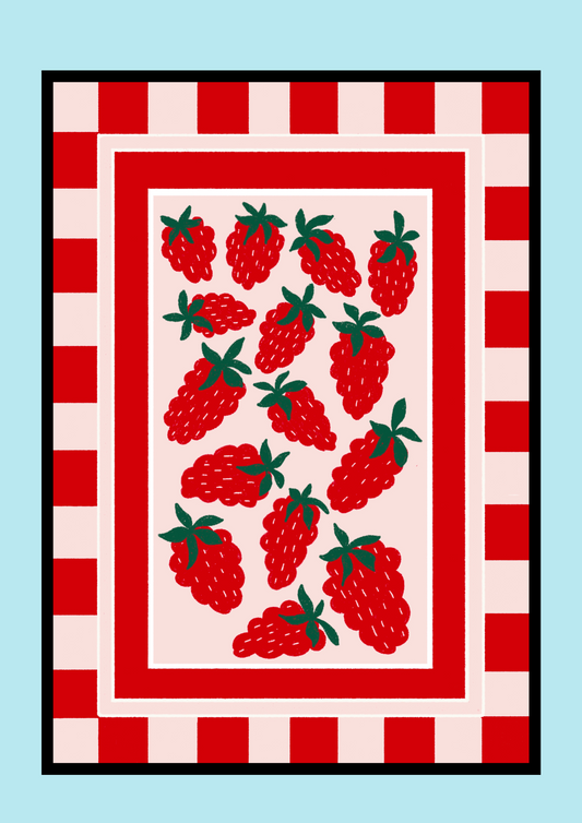 Raspberries Print