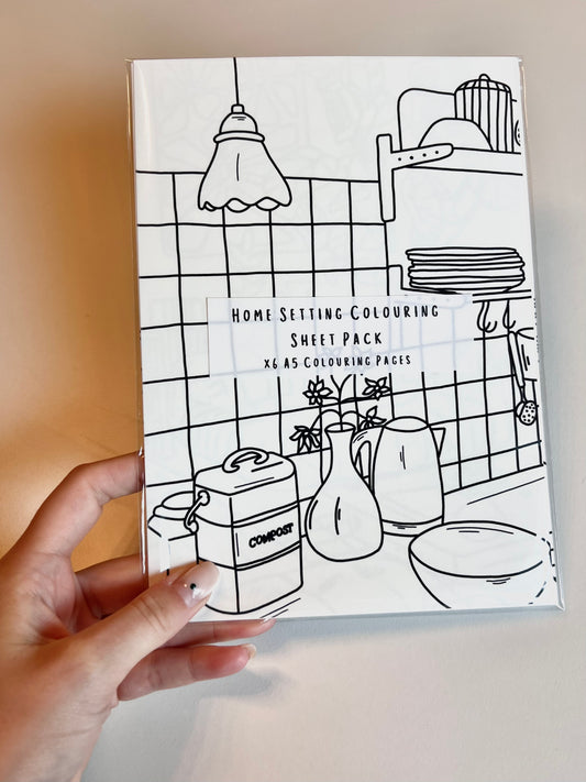 Home Settings Colouring Sheet Pack