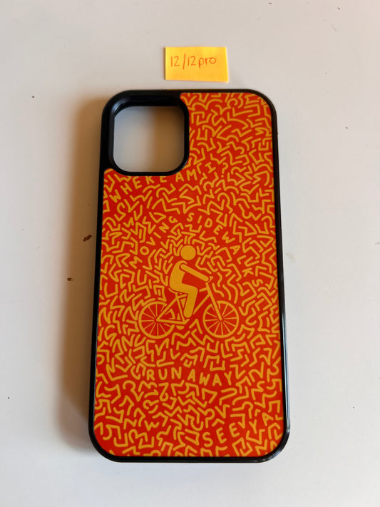 iPhone 12/12 Pro Bicycle Man in Orange