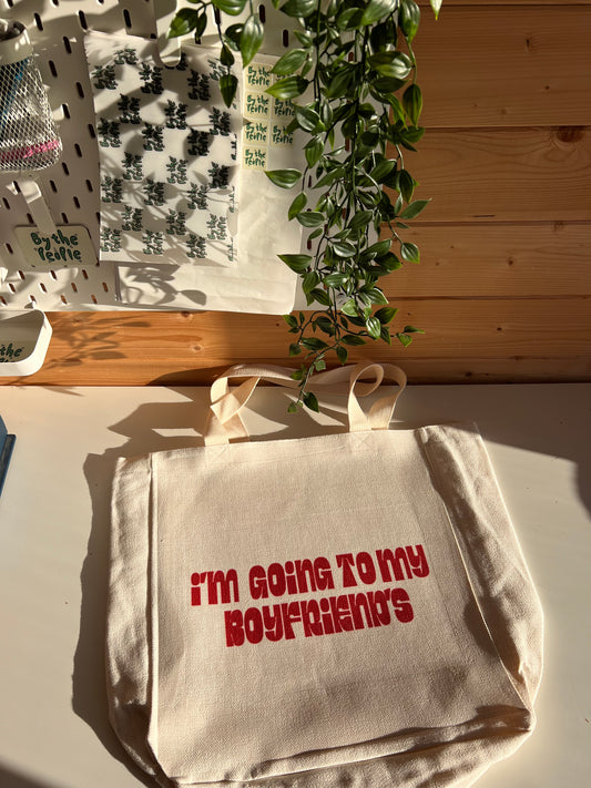 “I’m going to my Boyfriends” Large Tote