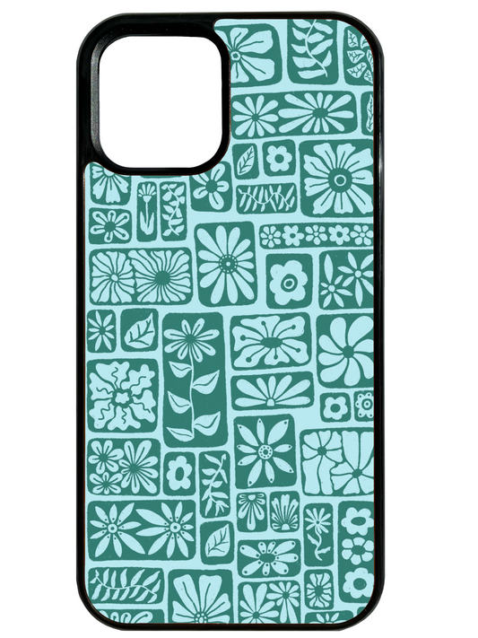 Wildflower in Green and Blue Phone Case