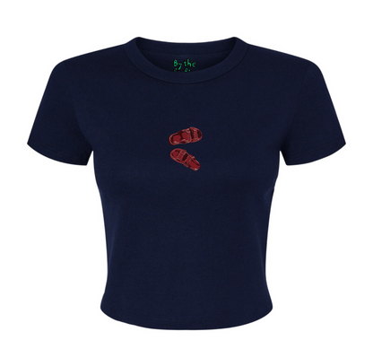 Navy Baby Tee LARGE