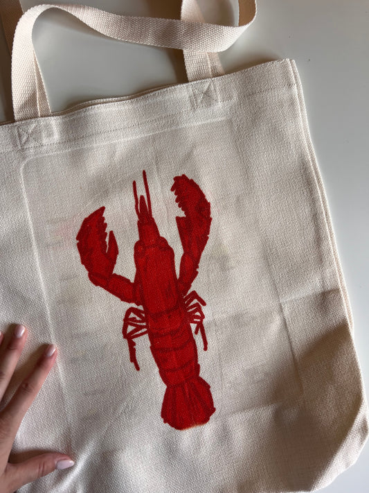 Lobster + Bow Small Tote