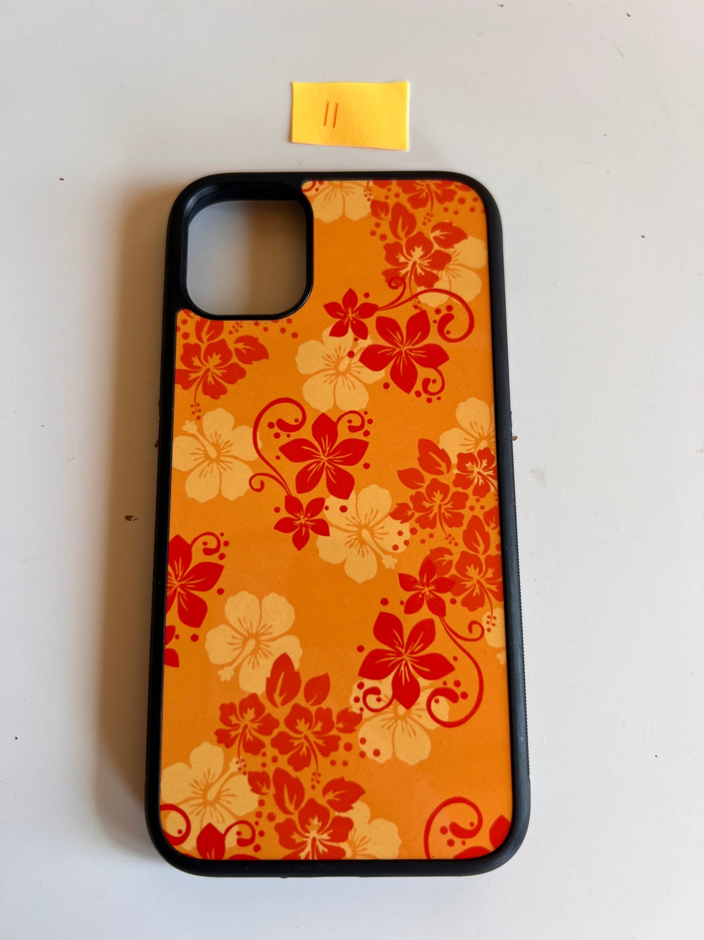 iPhone 11 Hibsicus in Orange & Red