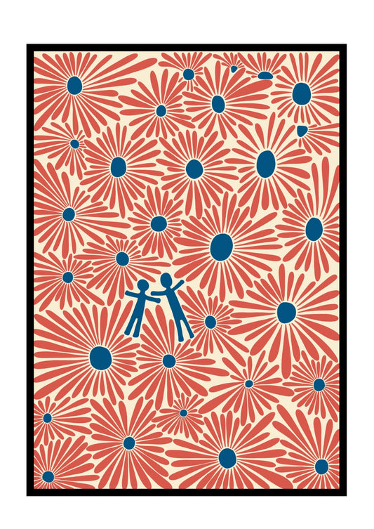 Flowerfields in Red Print